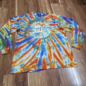 Thrashed Eskimo Joe's Stillwater OK Tie Dye Shirt Mens XL Long Sleeve Bar